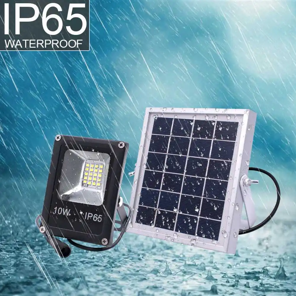 Firya Waterproof IP65 Solar Floodlights 20W Remote Control Timer Lighting Control Outdoor Lighting LED Spotlight Garden Lamp