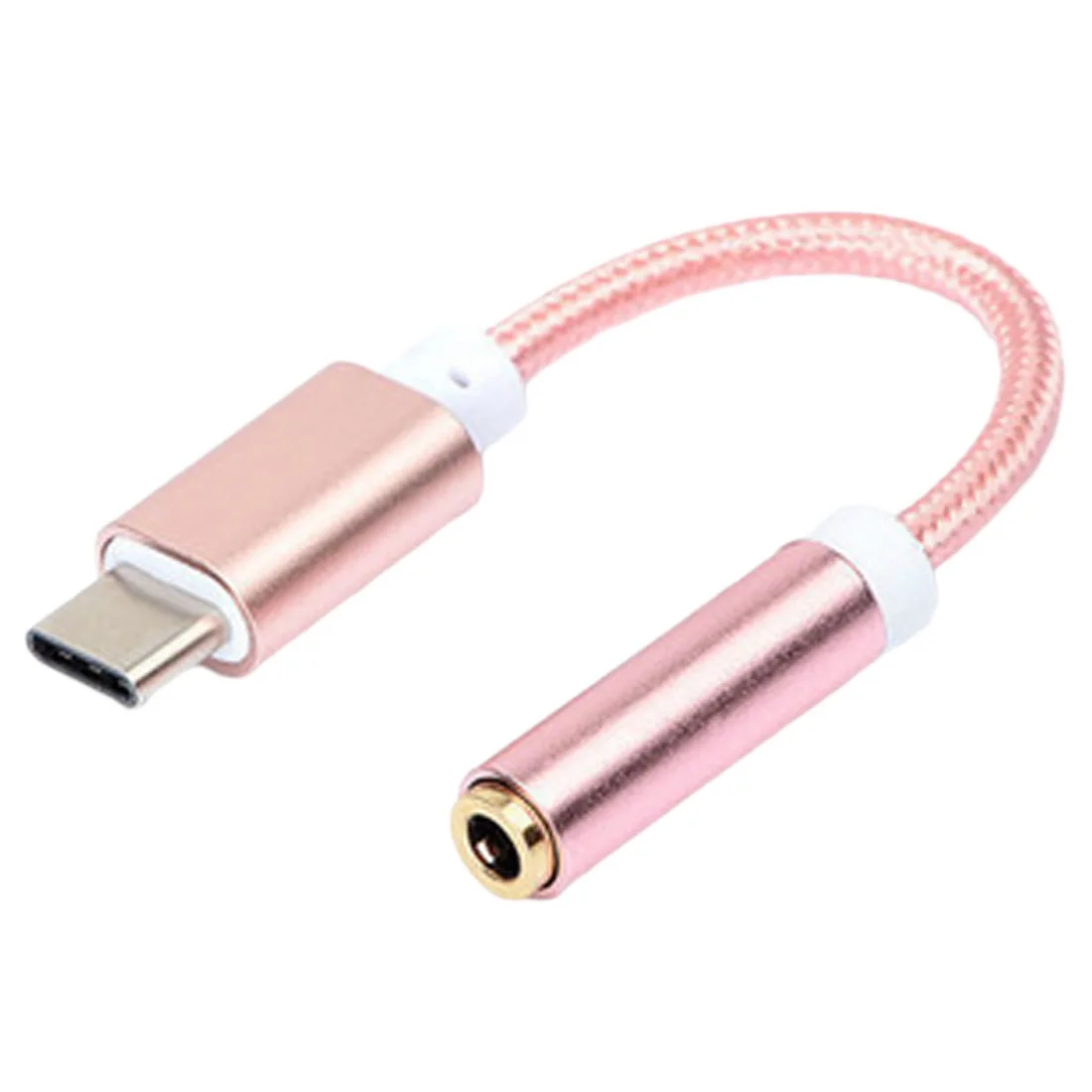 centechia AUX audio cable USB Type C to 3.5 Earphone Adapter Type-C to 3.5mm Headphone converter for xiaomi 6 Letv Le2
