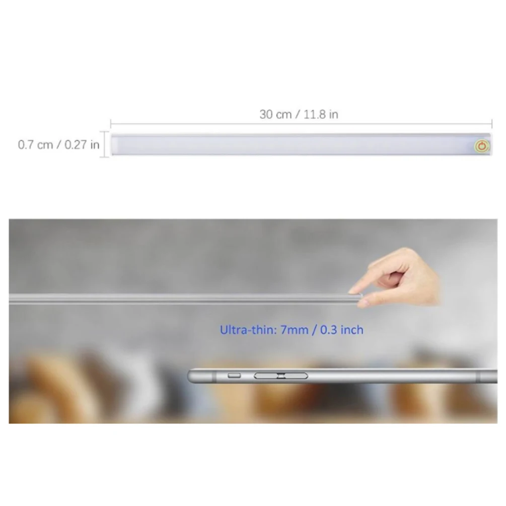 LEDGLE 6 Вт под шкаф лампа ультра-тонкий светодиодный светильник бар компактный шкаф светильник s яркие лампы идеально подходит для шкафа гостиной прихожей