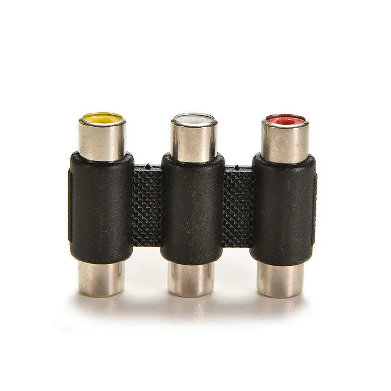 

1Pcs Audio Video Connector 3 RCA AV Coupler Mini 3RCA Female to Female Adapter Red/White/Yellow Extension Converter