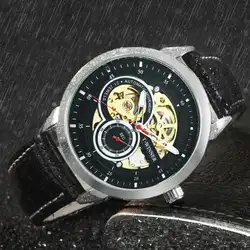 Мужские спортивные часы со скелетом механические часы WINNER Автоматические наручные часы мужские s брендовые роскошные часы из натуральной