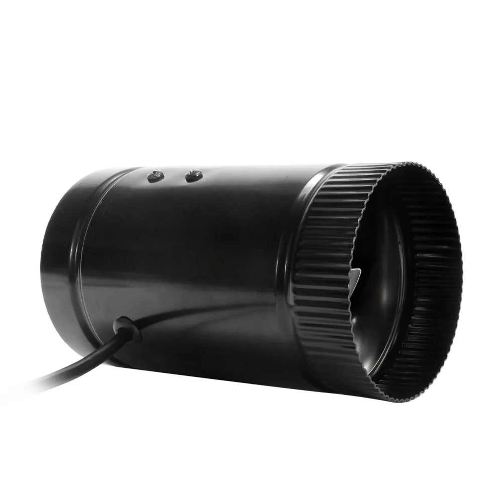  Black Circular Inline Fan 220V 110V Wall Metal Exhaust Fan Powerful Mute Axial Flow Fan Ventilator  - 33005141670