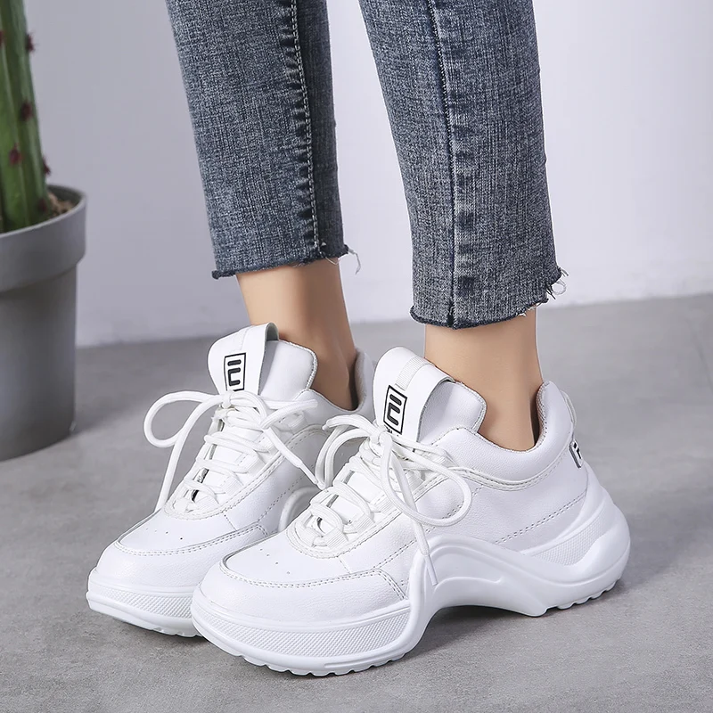 

2019 Spring New Chunky Sneakers Women Shoes Harajuku Casual Dad Shoes Platform Sneakers White Sneakers