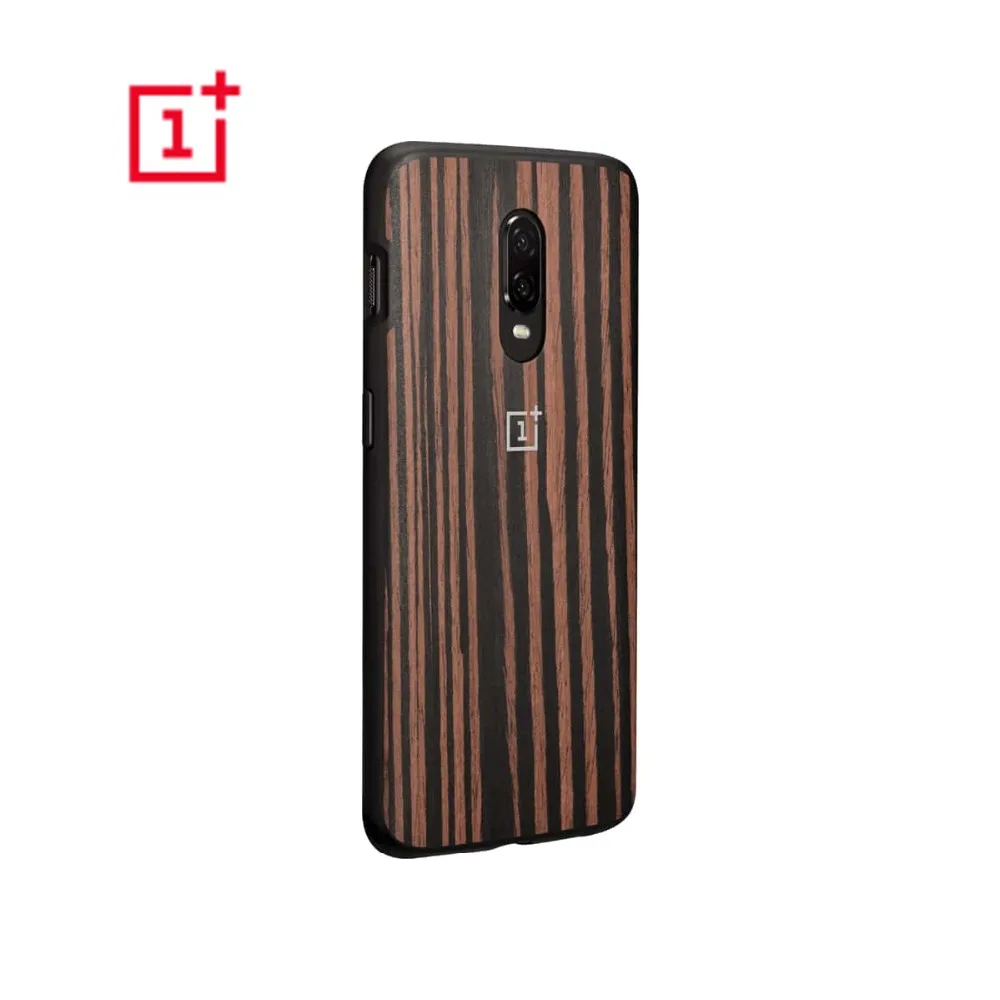Официальный чехол для OnePlus 6 T оригинал нейлон карбон кевлар эбеновое дерево + TPU One