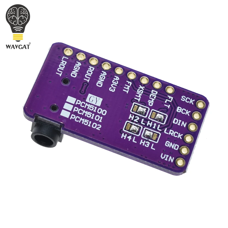 Интерфейс I2S PCM5102A декодер DAC GY-PCM5102 I2S плеер модуль для Raspberry Pi pHAT формат плата цифровой PCM5102 звуковая плата