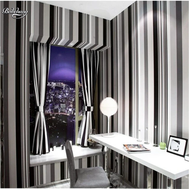 Online Beibehang Modern Simple Black And White Gray Vertical Beibehang Modern Simple Black And White Gray Vertical Striped Wallpaper Bedroom Living Room Tv Background