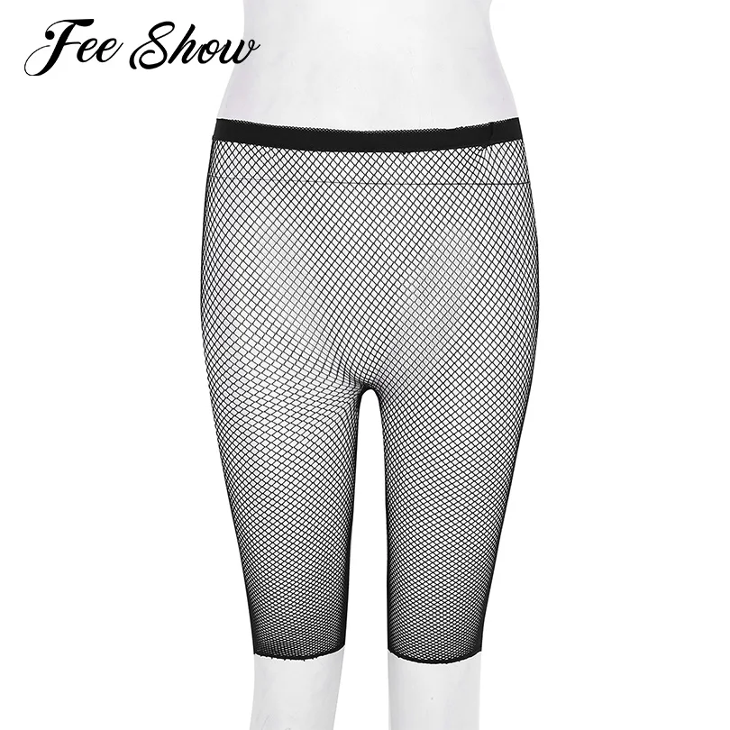 6 Paar Fishnet Biker Shorts - Netz Leggings Mit Hoher Taille Für Frauen