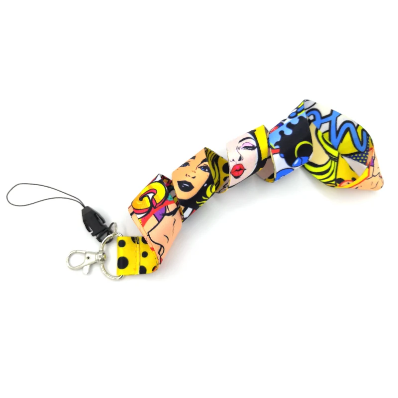 

Regooly RE26 popular art Neck Strap Lanyard keychain Mobile Phone Strap ID Badge Holder Rope Key Chain Keyring cosplay Accessory
