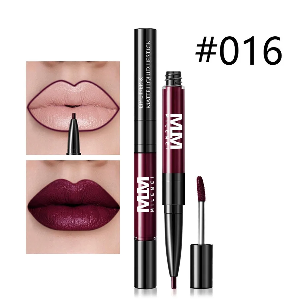 

1pc Double-end Lasting Lipliner Waterproof Lip Liner Stick Pencil 16 Colors Matte Lip Gloss Barra de labios Dropshipping *