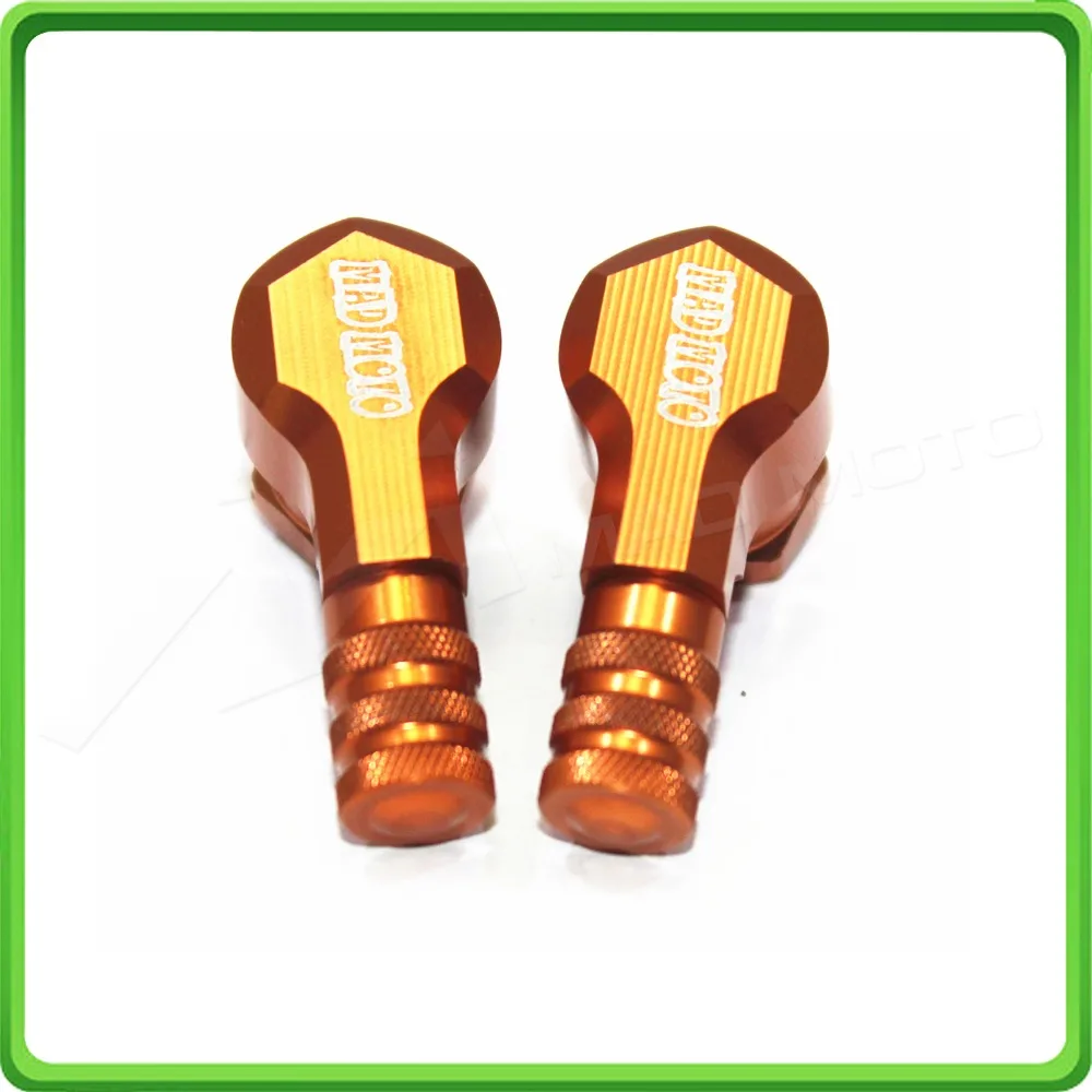 2PCS Racing Motorcycle CNC Aluminum Wheels Valve Stems Caps 90 Degrees