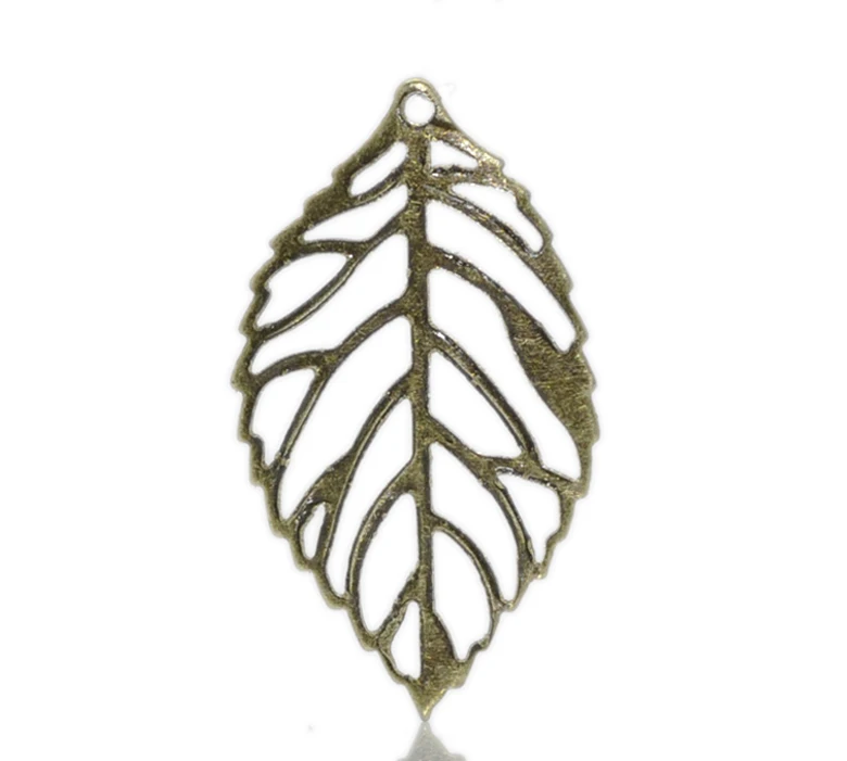 

DoreenBeads Zinc metal alloy Charm Pendants Leaf Antique Bronze 24mm(1") x 13mm( 4/8"), 20 Pieces 2017 new