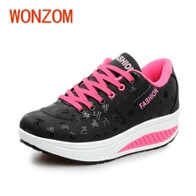 WONZOM Women Height Increasing Casual Shoes Breathable Fashion Waterproof Wedges Platform Shoes Stability New Arrival 35-42