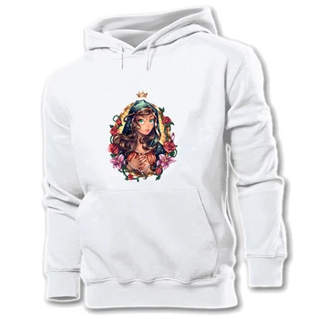 

Retro Tattoo Cinderella Keep on Believing The Clown JOKER Girl Bang Wild Card Women's Pattern Hoodie Sweatshirt Hooded Pullover