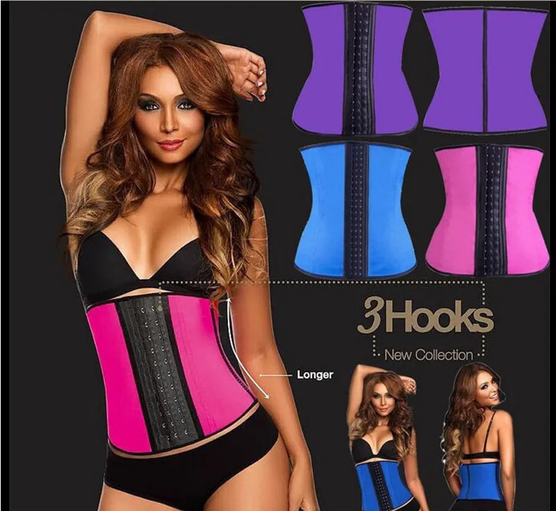 

Shapers Waist Trainer Latex Three-button Modeling Strap Corsets 7 Bones Slimming Sheath Belly Cincher Shapewear Corset