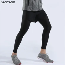 GANYANR, колготки для бега, мужские, для йоги, баскетбола, спортивные Леггинсы, для фитнеса, компрессионные штаны, для спортзала, спортивного бодибилдинга, тренировок, пробежек