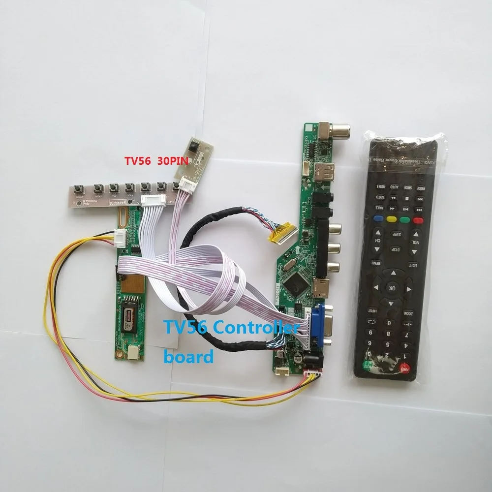 

For LTN156AT01 1366Ч768 TV Control Board kit AUDIO HDMI VGA AV TV USB LCD LED DIY 15.6" Monitor panel TV56