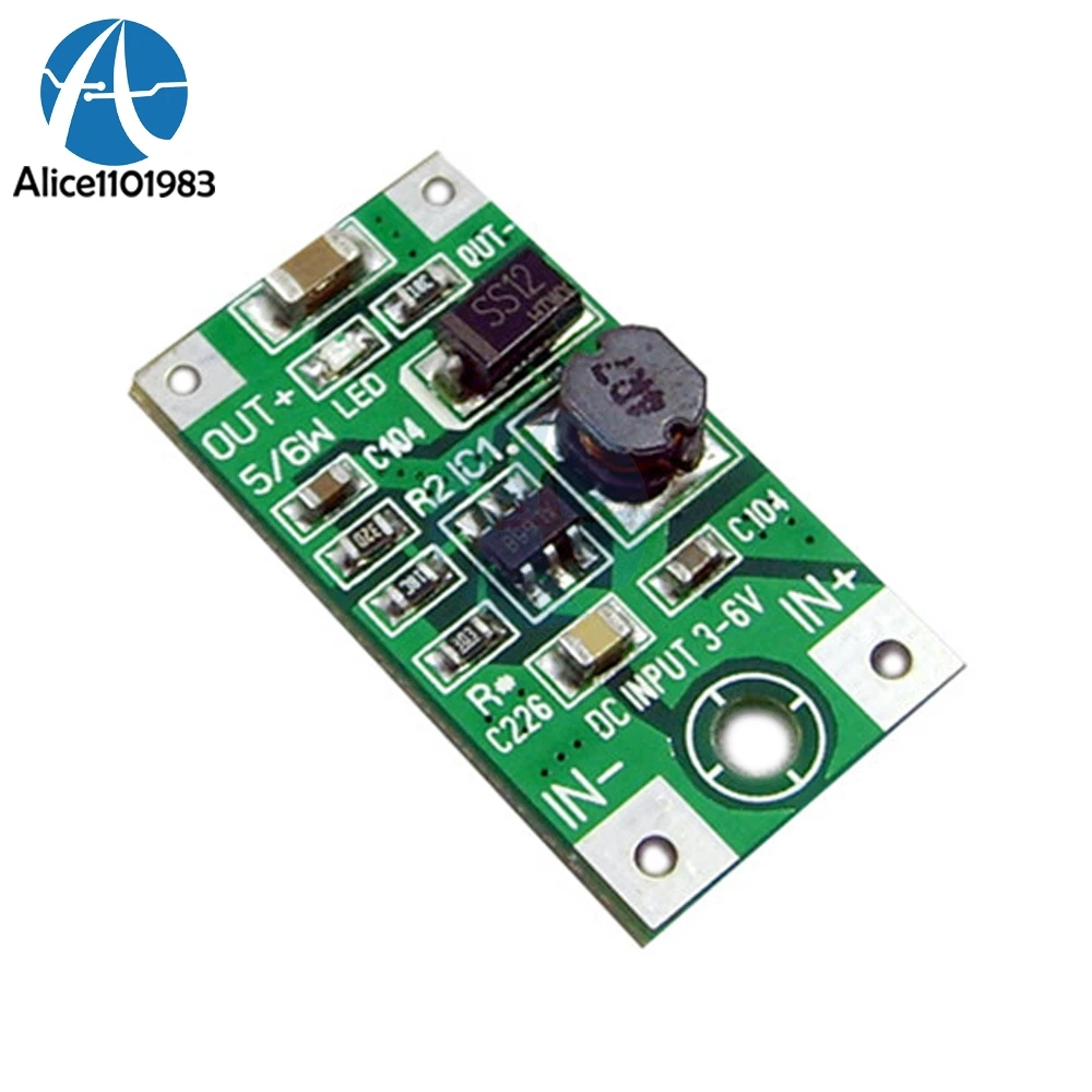 

5W DC 3V-6V To 5V 6V 9V 12V Low Power Boost Voltage Conversion Module Board Mobile Power Supply Input Drive Lithium Battery