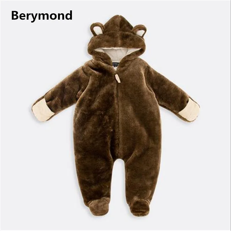 

New Winter Foreign Trade Clothing Coral Fleece Jumpsuit Climb Clothes Baby Girls Boys Unisex Package Foot Climb Clothes Children
