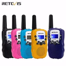 A Pair Retevis RT-388 Mini Walkie Talkie Kids Radio 0.5W 8/22CH LCD Display Amateur Two-way Radio Talkly Children Transceiver