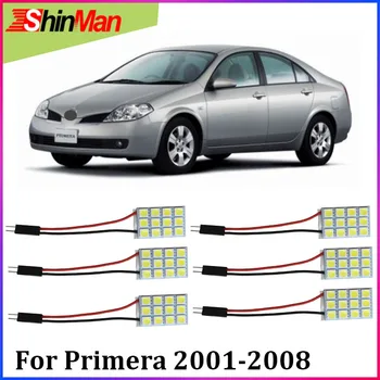 

ShinMan 6X LED CAR Light Car LED Interior Car lighting For Nissan Primera p12 LED Interior Light kit 2001-2008 Accessories