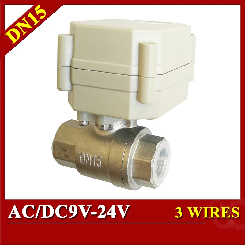 

Tsai Fan electric ball valve 1/2'' SS304 DN15 electric motorized valve AC/DC9V-24V electric valve for water clean drinking water