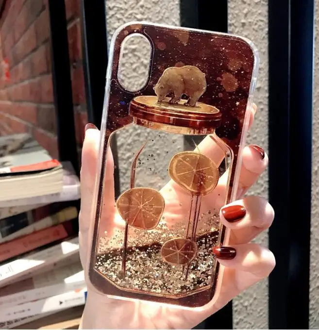 Роскошный чехол для телефона quicksand kiss me iPhone Xs 6 7 8 plus винтажный мягкий мобильного