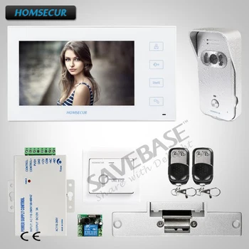 

HOMSECUR 7" Hands-free Video Door Entry Phone Call System with IR Night Vision Strike Lock