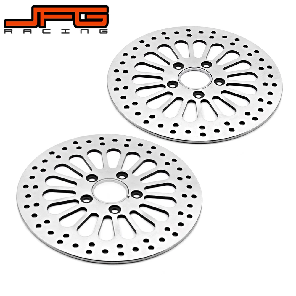 Motorcycle Street Bike Silver Front And Rear Brake Disc Rotor For Harley SOFTAIL SPORTSTER DYNA 1984-2013 TOURING 1984-2007