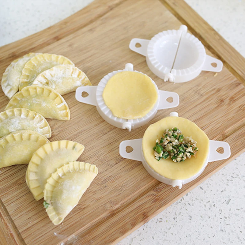 

Kuke Dumpling Machine Small Tool Home Plastic Dough Press Dumpling Pie Ravioli Mold Mould Maker Cooking Pastry Tools 7cm Pack