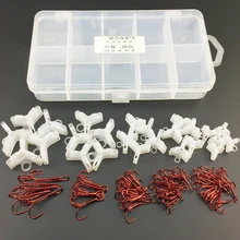 1 комплект рыболовная приманка с тройным крючком набор из высокоуглеродистой стали маленький рыболовный крючок крышка 80 шт./компл. с коробкой