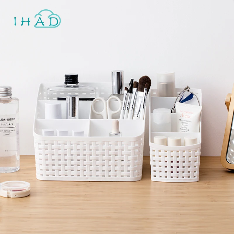 Best Price Multigrid plastic box creative desktop makeup organize