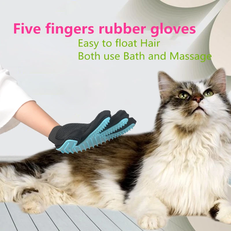 G96 Silicone Pet brush Glove Deshedding Gentle Efficient Pet Grooming