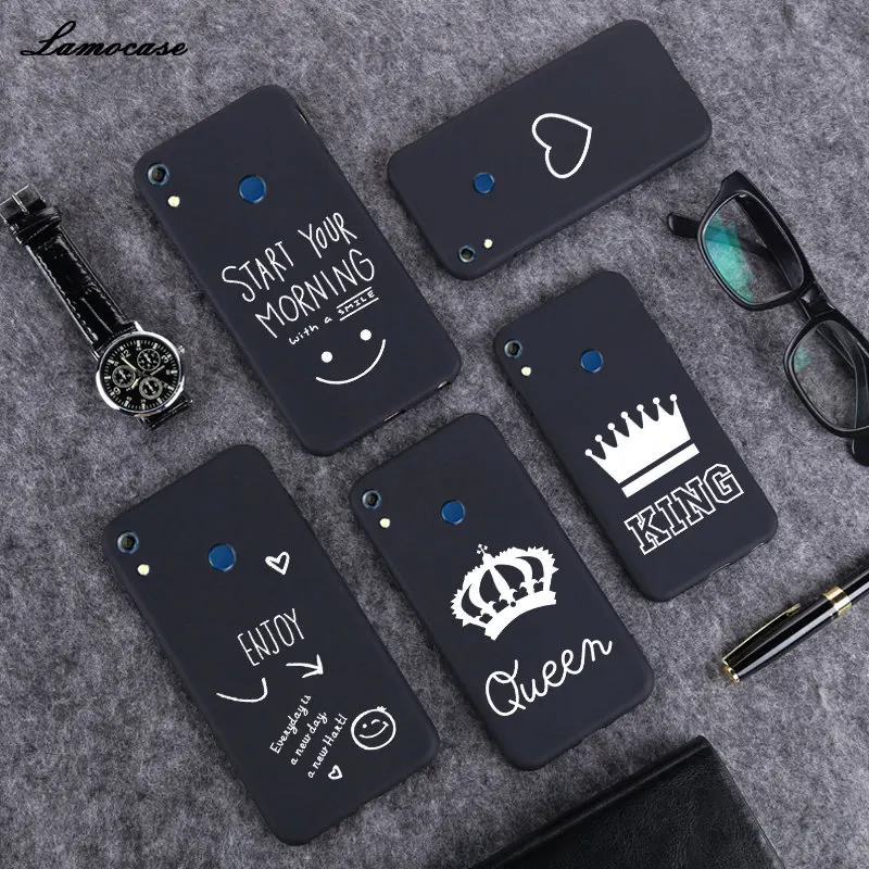 

Lamocase Simple Black Matte Case For Huawei Honor 8A 8C 8X Max V8 8 Lite 8S 7A 6A 7C Art Line Patterned Fashion Quotes Funny