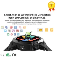 Высокое качество IP68 Водонепроницаемый 1.39 дюймов 3G WI-FI GPS Камера Смарт-часы MTK6572 сердечного ритма Мониторы Смарт часы для Android IOS