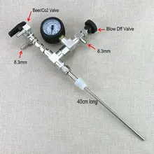 Homebrew Нержавеющая сталь счетчик Давление бутылка пива наполнителя CO2 с регулятором датчик