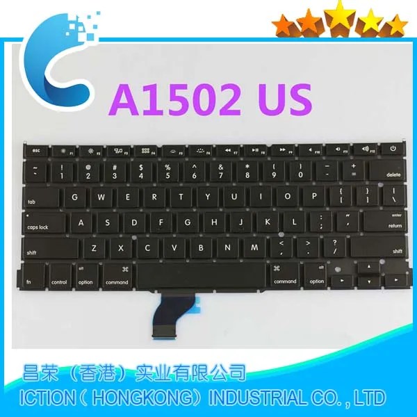 Original New A1502 US Keyboard For Apple Macbook Pro Retina 13'' US Keyboard Replacement Original New A1502 US Keyboard For Apple Macbook Pro Retina 13'' US Keyboard Replacement