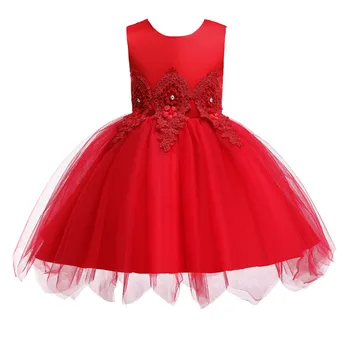 

Chinese style Summer children clothing Girl Dress Wedding Dress Girl Party Dress Lace Flower Birthday Princess tutu Baby Dress