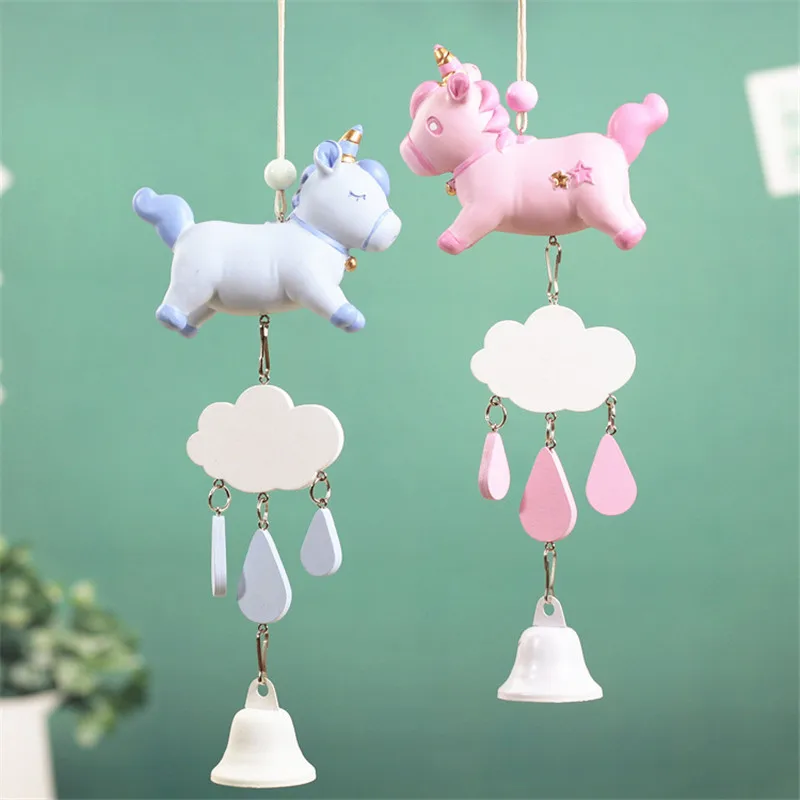Cute Unicorn Wind Chimes Home Decor Furnishings Bell Ornament Window