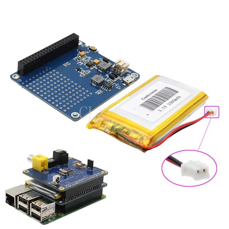 New Arrival UPS HAT Board + 2500mAh Lithium Battery For