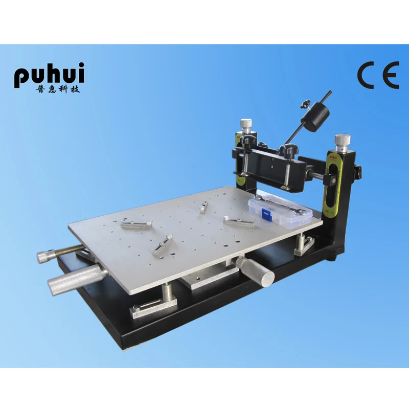 PUHUI Высокоточный принтер для паяльной пасты, печатная плата для сварки 300x400 мм, ручной трафарет, принтер для шелковой печати