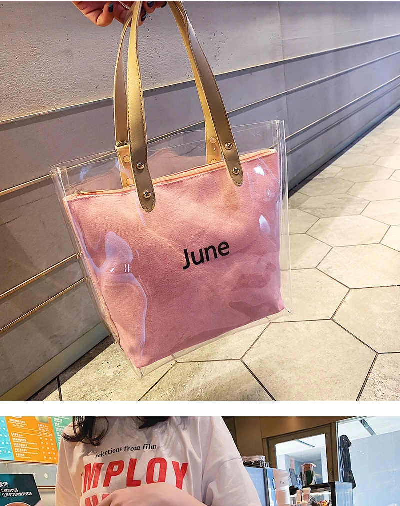 Sereqi новая простота ПВХ Прозрачные сумки для женщин роскошные сумки женские сумки дизайнерские портативные пляжные желе пакет