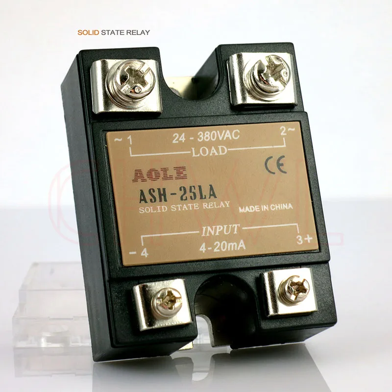 1 шт. твердотельное реле ASH 25LA 25A регулятор напряжения Модуль 4 20mA аналоговый