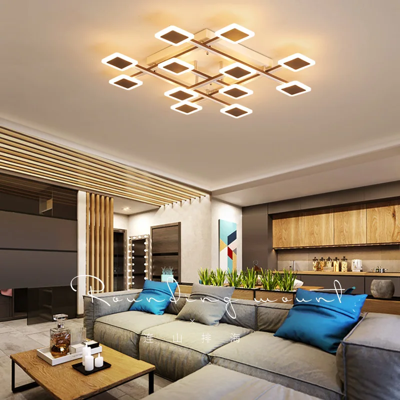 

Omicron Modern LED Creative Chandeliers For Lighting For Bedroom Living Room Dining Room Iron Lustre Light Fixtures