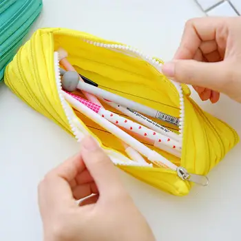 

None Zipper Multi-Function Storage Pencil Case Coin Bag