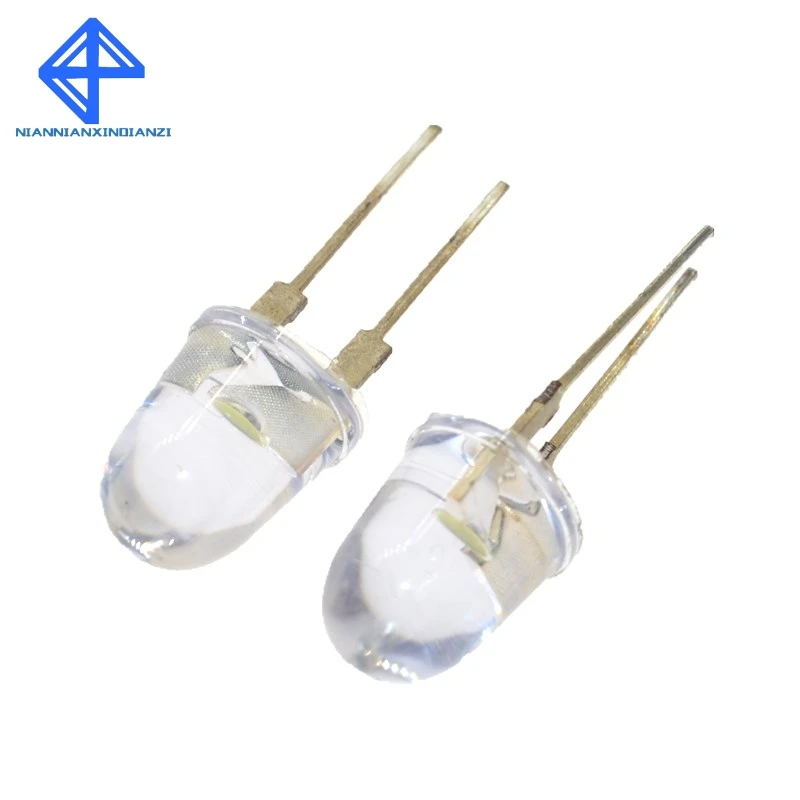 10 шт. LED мм белый прозрачный 0 75 мА Вт ультра яркий круглый светодиодный ОД
