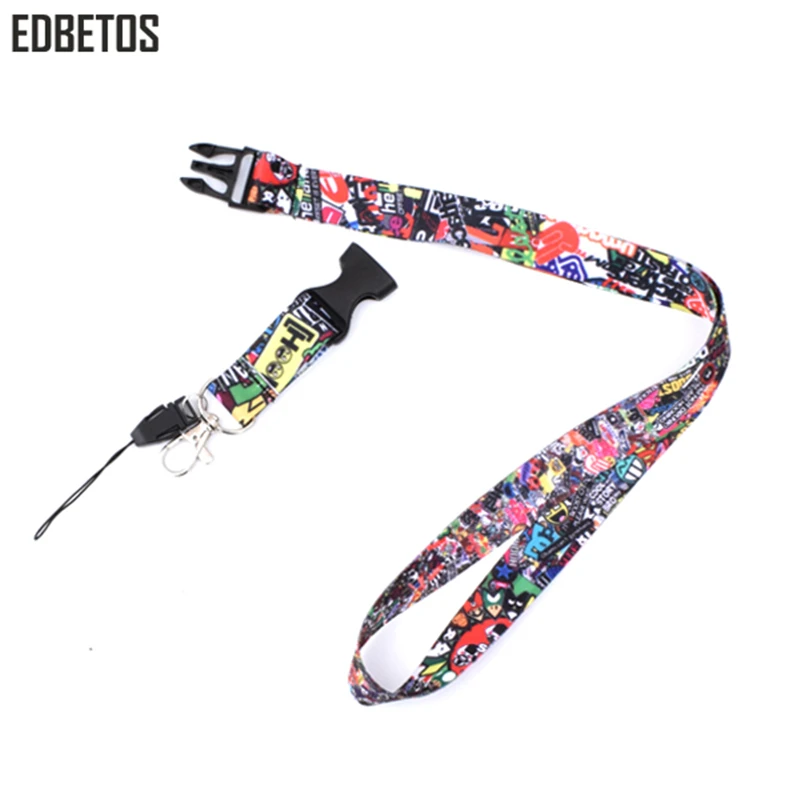 

JDM Racing Car Style Lanyard with Neck Strap Key Chain for Car Keys iPhone Cameras Lanyard