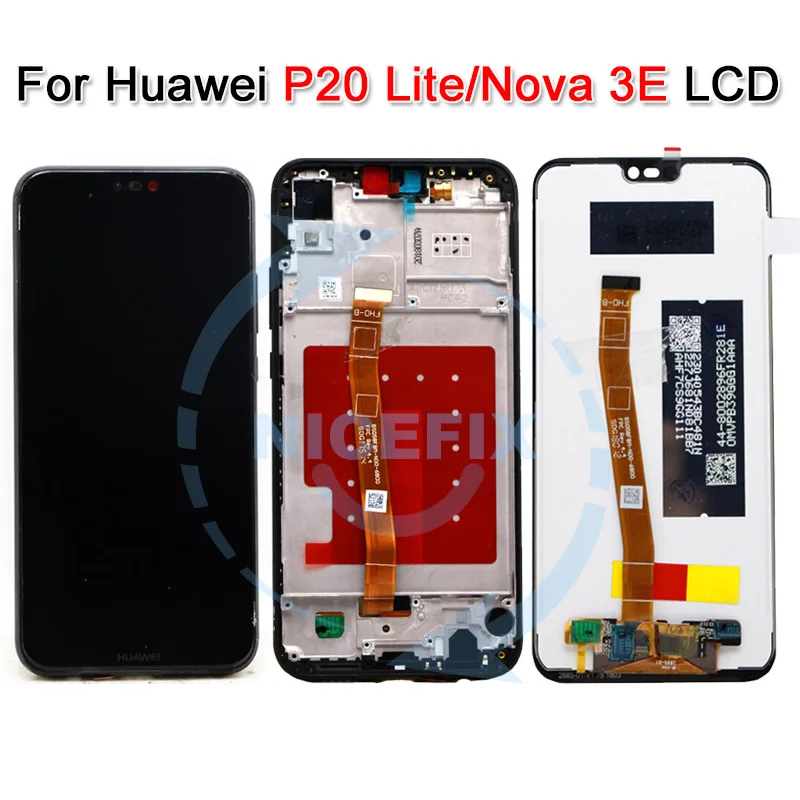 

Huawei P20 Lite LCD Display +Touch Screen Digitizer Assembly with frame for HUAWEI P20 Lite ANE-LX1 ANE-LX3 Nova 3e Lcd