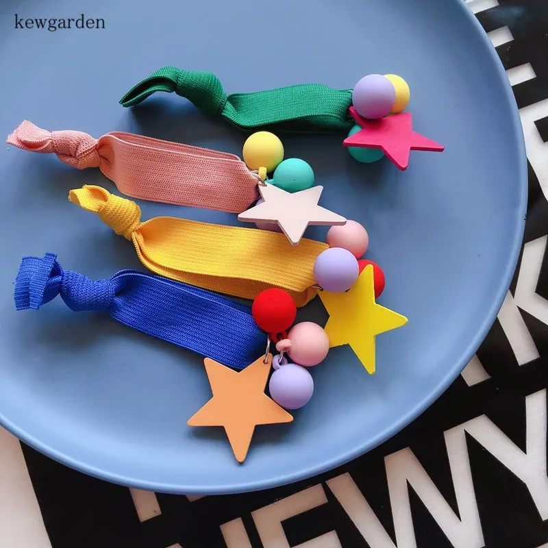 Kewgarden эластичные повязки для волос с шариками звезд маленьких девочек резинки