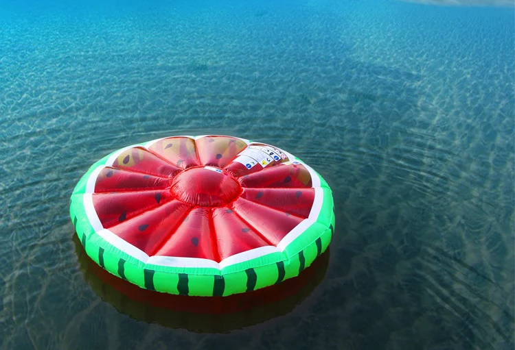 Huge swimming ring pool vison inflatable party toys air diameter 1.4m watermelon bed float accessories tube Beach  (2)