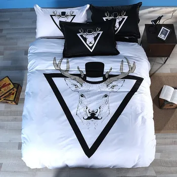 

Tibetan Antelope Pattern Home Textile Bedding Set Bed Cover Bed Sheet Duvet Cover Pillowcase Bed Linen Bedclothes Queen